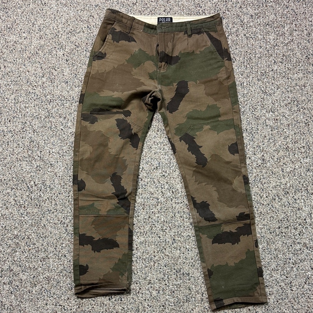 Poler Camo Chinos in Green and Brown